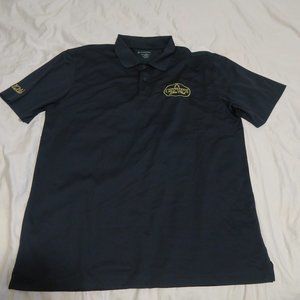 Harriton Governors Gun Club Golf Polo FMJ Member Navy Blue Gold M354